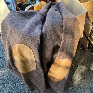 Eddie Bauer Brown Sweater with Tan Elbow Patches